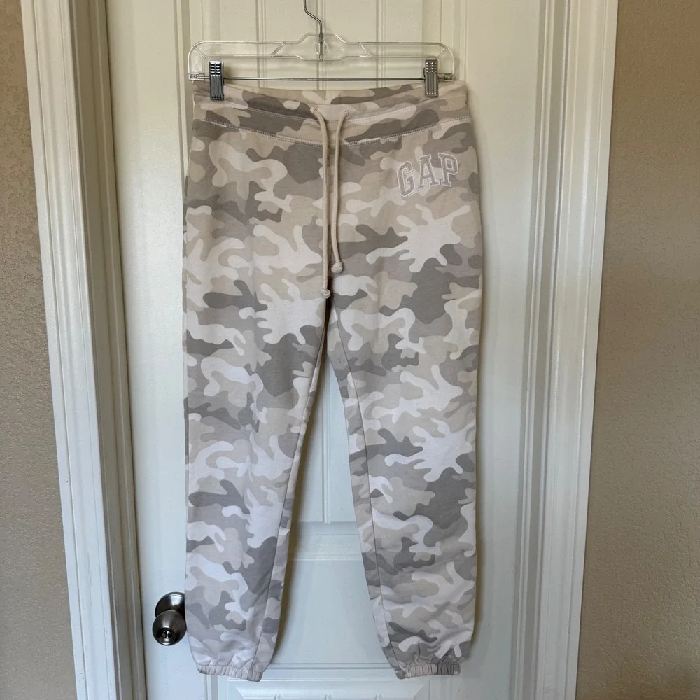 GAP Women Camo Jogger Sweatpants‎ XS Cotton Polyester Blend Casual Comfort